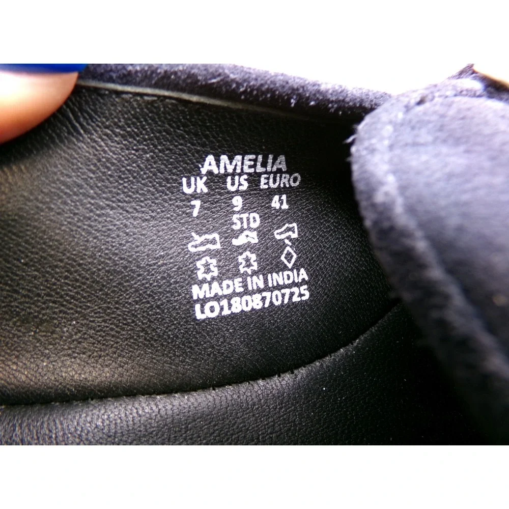 Hotter Horse Bit Loafers Shoes Womens Blue Size 9 Suede Slip On - Picture 8 of 8